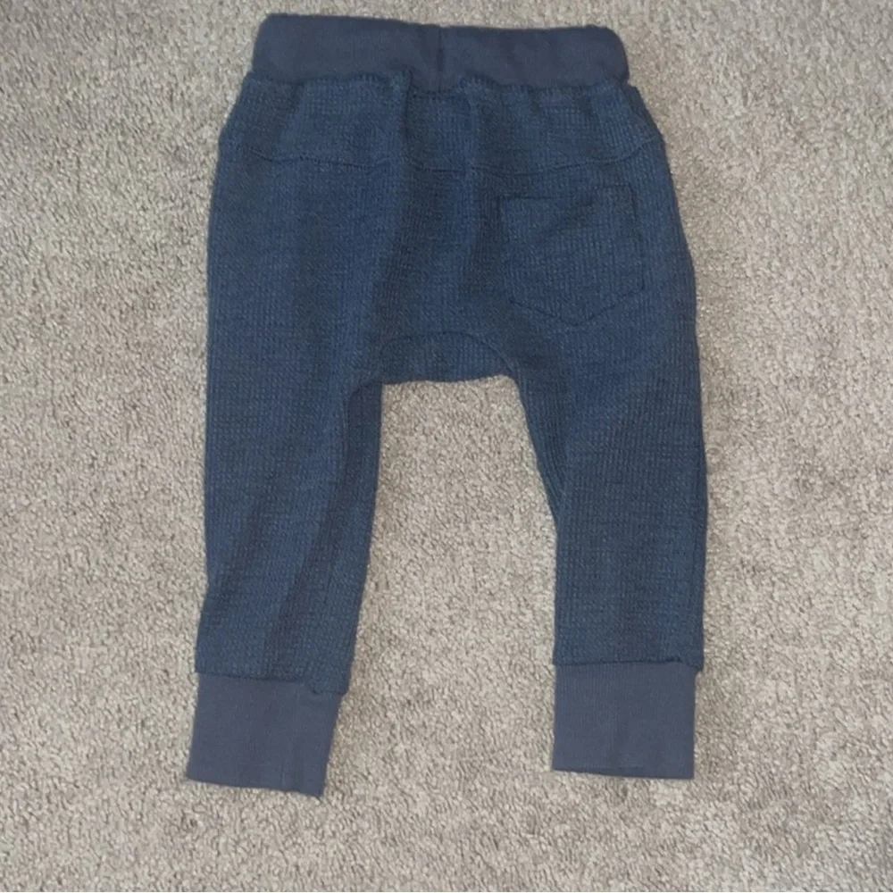Little Bipsy Navy Blue Waffle Knit Kids Matching Set
